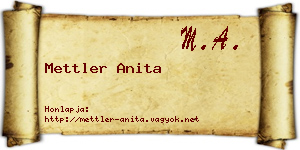Mettler Anita névjegykártya